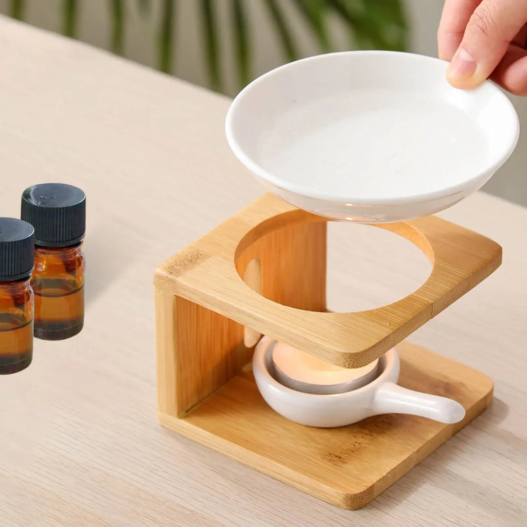 Ceramic Essential Oil Burner with Tealight Holder - Your Ritual Hub 