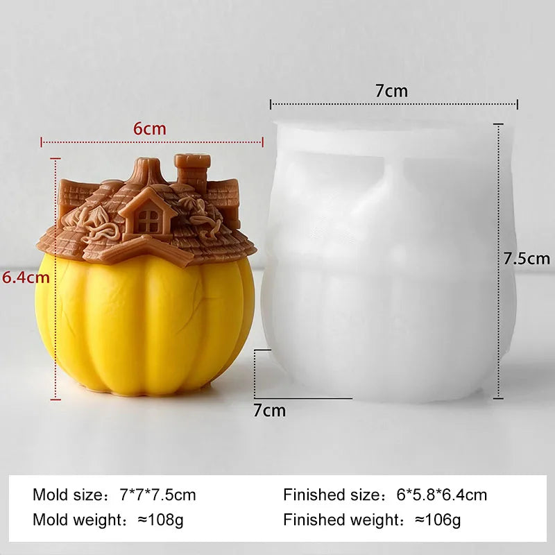 Pumpkin House Silicone Mould – Candle & Resin Crafting