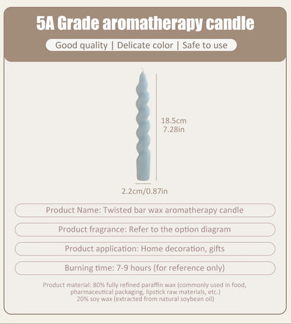Spiral Long Stem Soy Wax Aromatherapy Candle