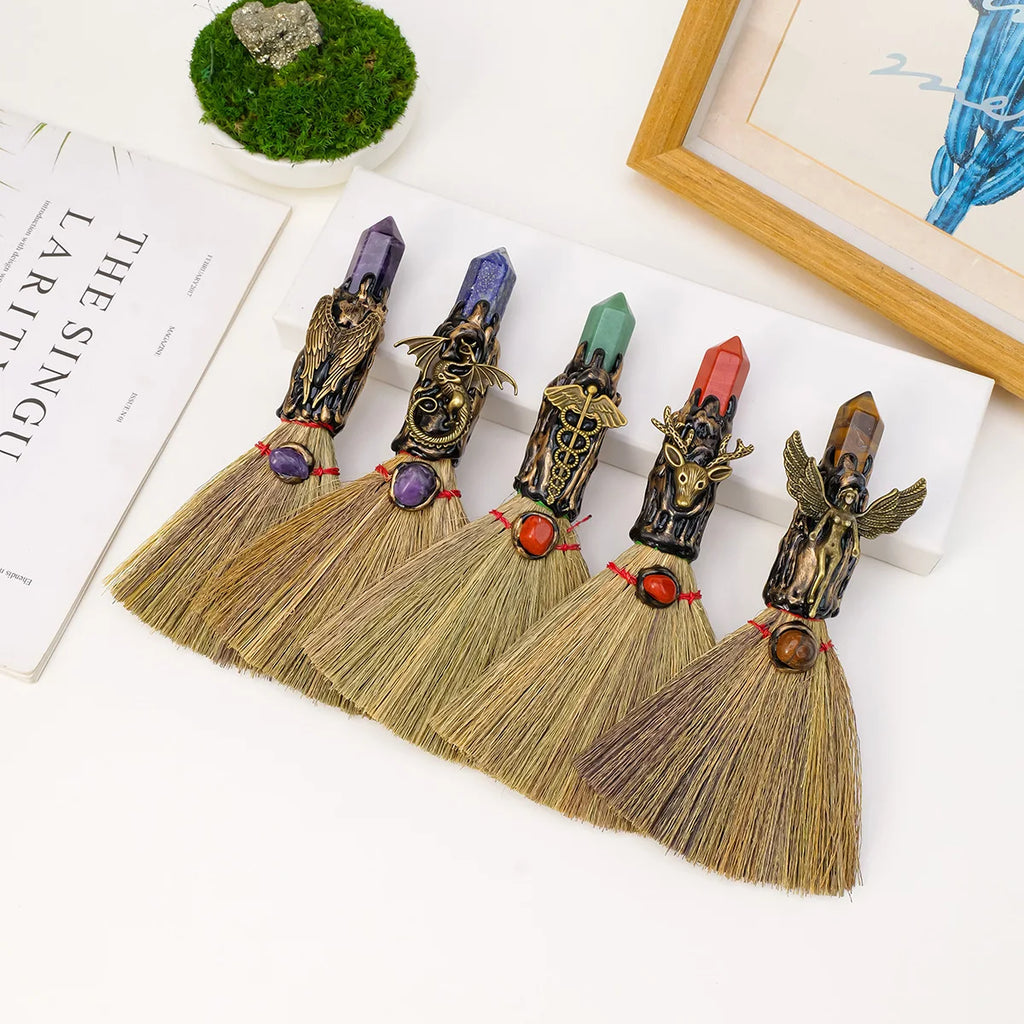 Natural Crystal Wand — Cleansing & Energy Purification Broom | Your Ritual Hub