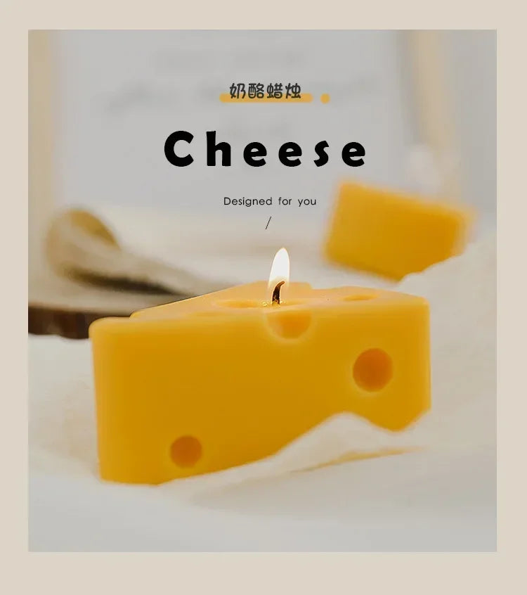 Cheese Shaped Scented Candles Yellow Cake Aromatherapy Candle Relaxing - Your Ritual Hub 