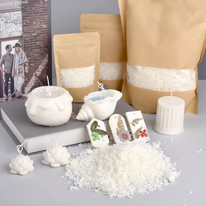 Natural Soy Wax Flakes — Multi-Size DIY Candle Kit