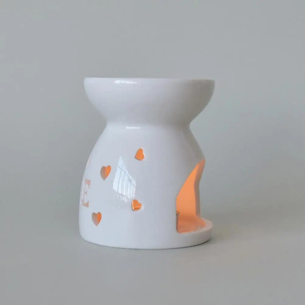 Ceramic Cutout Aroma Burner & Wax Melter with Spoon