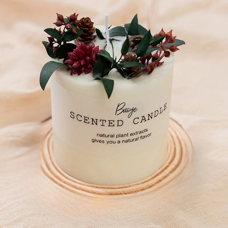 Botanical Dried Flower Scented Candle – 4 Designs