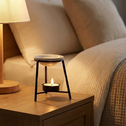 Ceramic Bowl Iron Base Essential Oil Burner