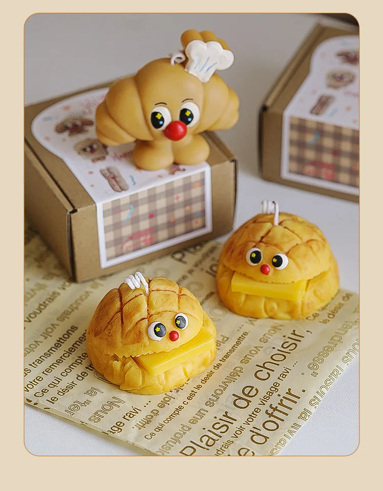 Bread-Shaped Scented Candles — Milk & Coffee Fragrance