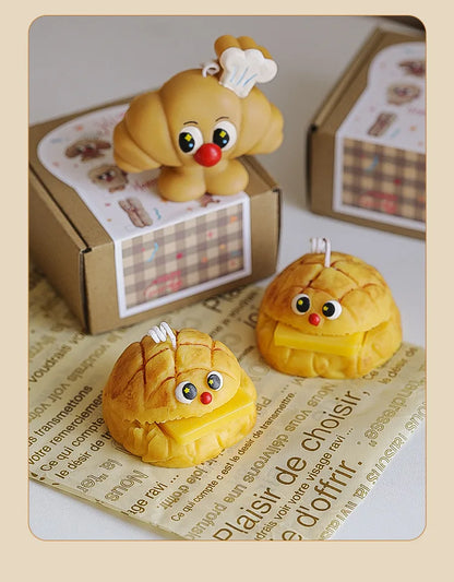 Bread-Shaped Scented Candles — Milk & Coffee Fragrance