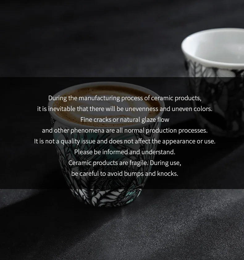 BINCOO Ceramic Coffee Cup Jungle Flower Series - Your Ritual Hub 