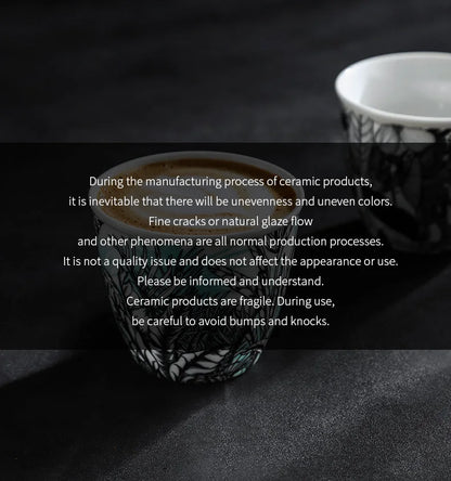 BINCOO Ceramic Coffee Cup Jungle Flower Series