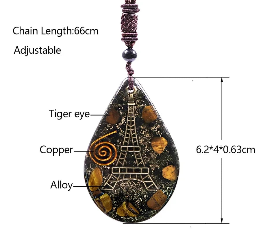 Eye of Horus Orgone Energy Pendant Necklace – Malachite, Lapis Lazuli & Healing Crystals
