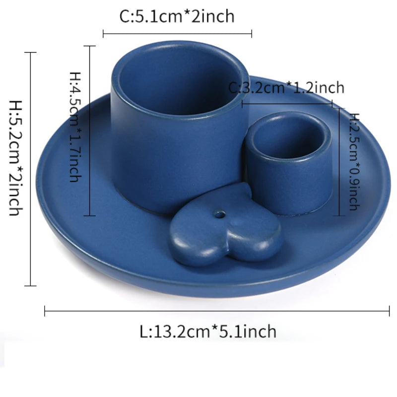 4-in-1 Ceramic Incense & Sage Burner Set - Your Ritual Hub 