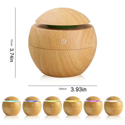 Humidifier Electric Air Aroma Diffuser Wood Ultrasonic Air Humidifier Essential Oil Aromatherapy