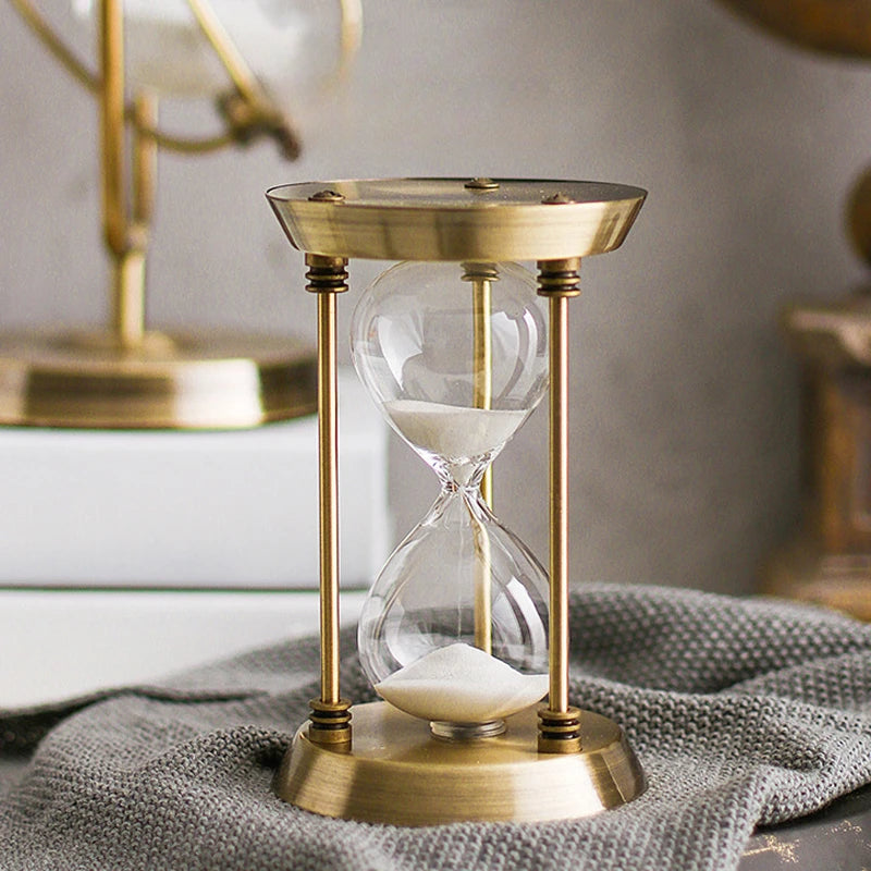 Nordisches Kreatives Metall Sanduhr 1/3/5/10/15 Minuten Timer Zuhause Bücherregal TV-Schrank Ornamente Wohnzimmer Büro Retro Deko Geschenk