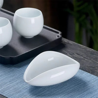 Coffee Bean Measuring Cup Ceramic Weighing Tray Coffee Powder Dosage Tray
