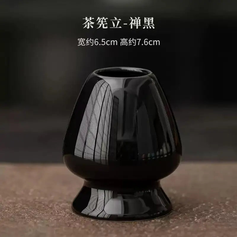 Ceramic Japanese Matcha Whisk & Teaspoon Holder Stand