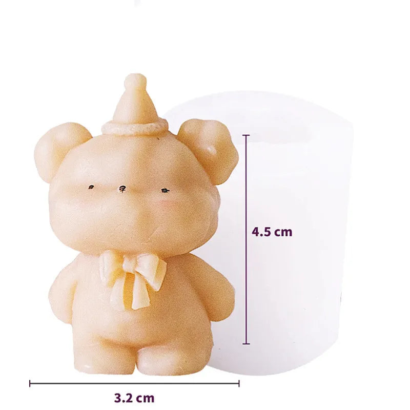 Cute Bear Candle Making Mould 3D - Your Ritual Hub 