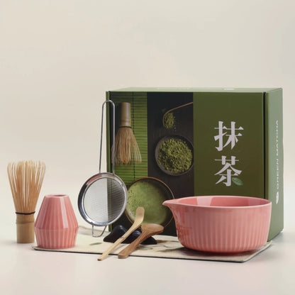 8-Piece Kiln-Fired Japanese Matcha Ceremony Set