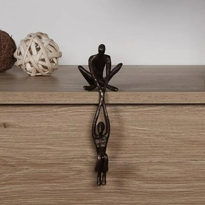 Ledge Lovers – Abstract Couple Sculpture for Shelf & Desk Decor