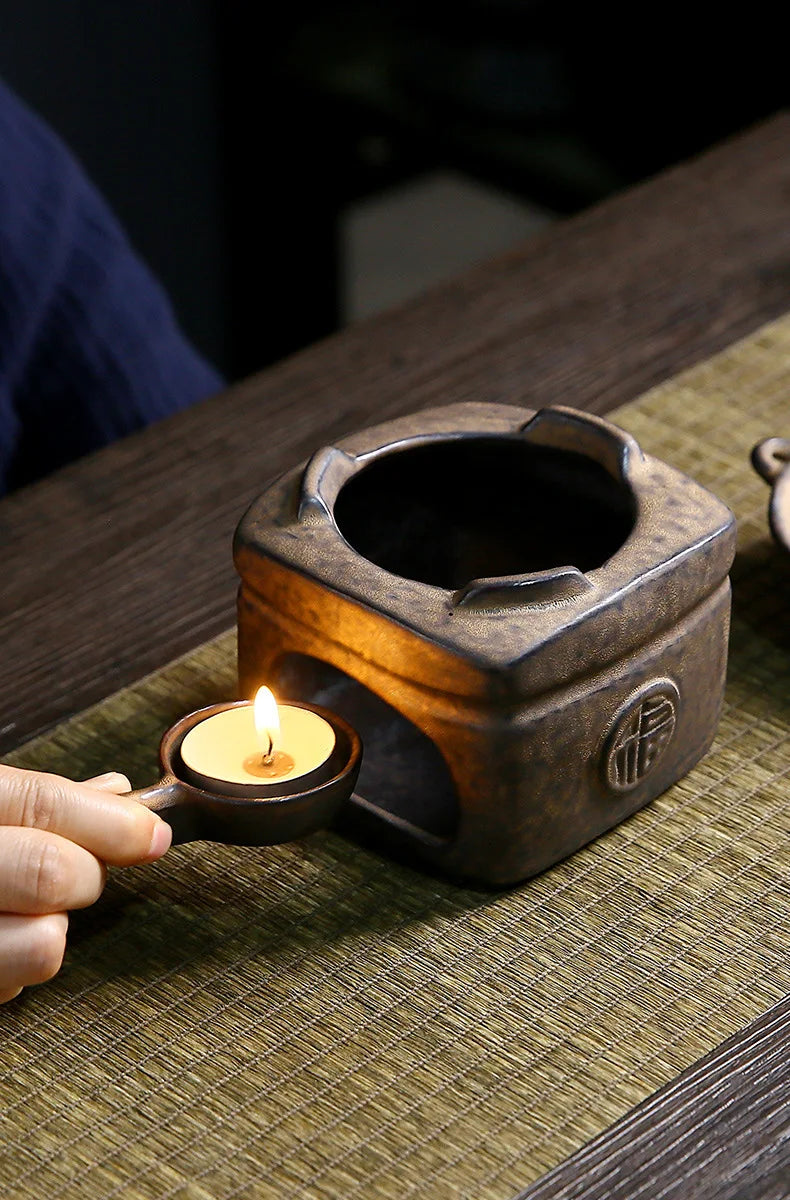 Japanese Retro Fireproof Incense Burner & Wax Heater - Your Ritual Hub 