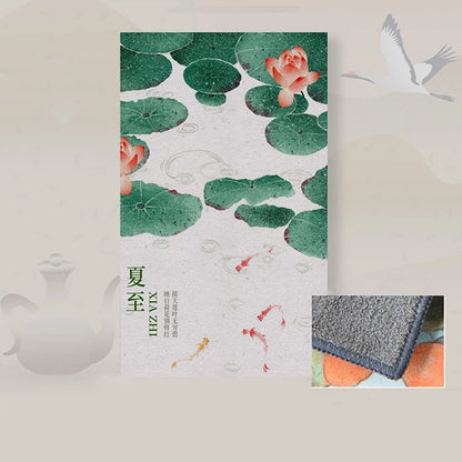 Premium Retro Painted Tea Cloth — 30×18cm
