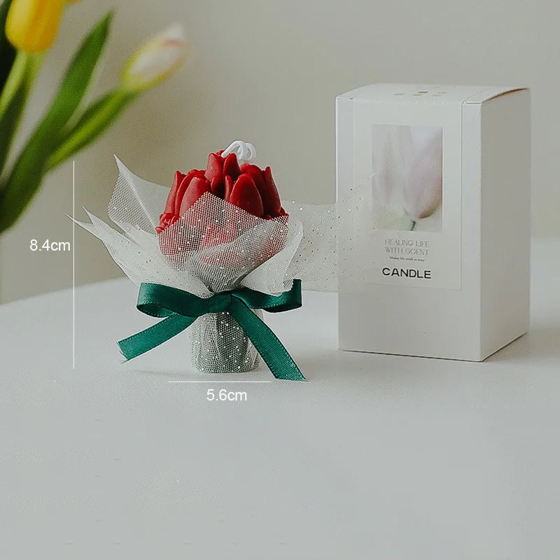 Handmade Tulip Bouquet Soy Wax Candle