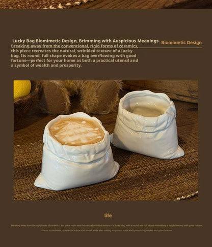 Burlap & Ceramic Coffee Mugs: Eccentric Handmade Cups, Unique Shapes & Niche Aesthetic