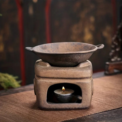 Japanese Retro Fireproof Incense Burner & Wax Heater