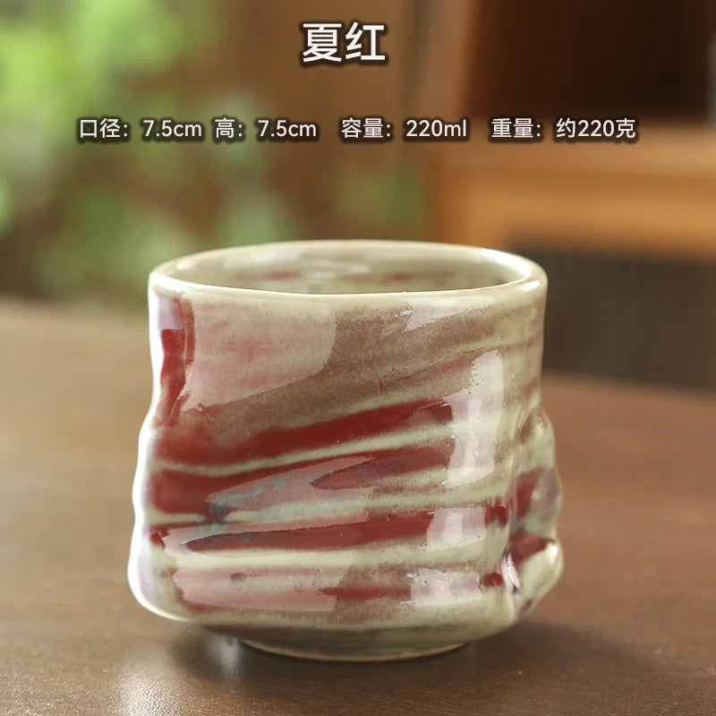Handcrafted Rough Pottery Cup – Vintage Irregular Ceramic Espresso & Coffee Cup