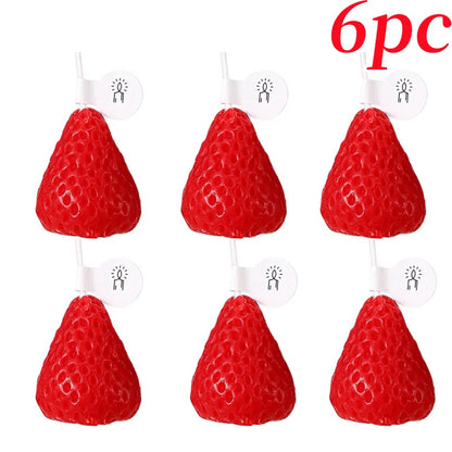 15-Pack Strawberry-Shaped Scented Soy Wax Candles