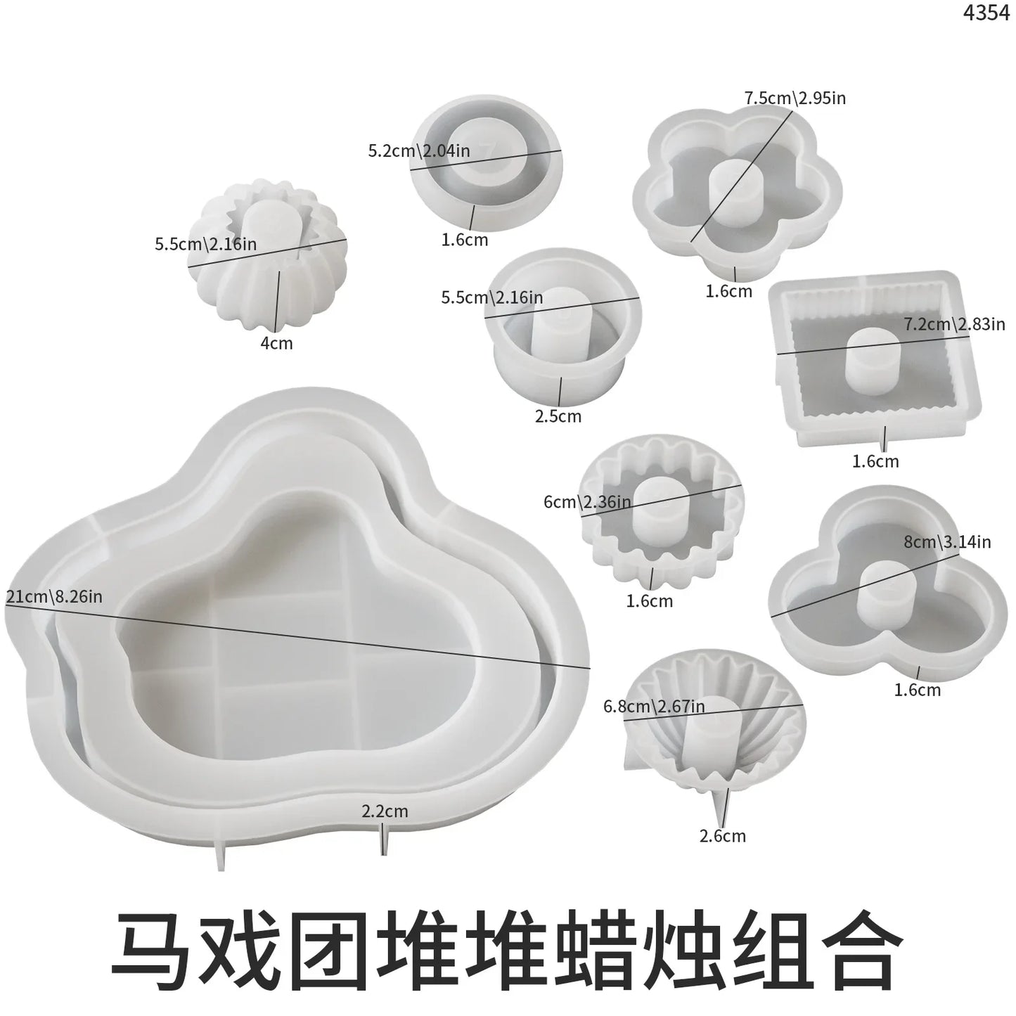 Stackable Layered Silicone Mold — Candle & Soap Making