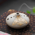 Lotus Ceramic Incense Burner – Retro Aromatherapy Dish for Wormwood, Tea Ceremonies & Home Rituals