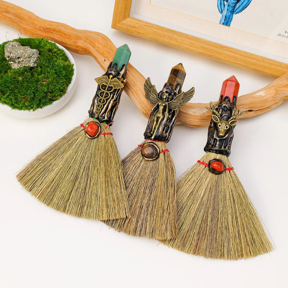 Natural Crystal Wand — Cleansing & Energy Purification Broom | Your Ritual Hub