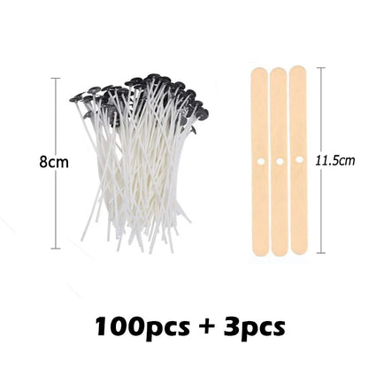 103-Pack Smokeless Cotton Candle Wicks Set