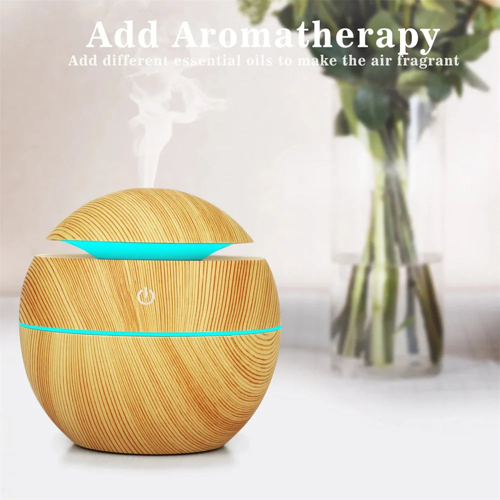 Humidifier Electric Air Aroma Diffuser Wood Ultrasonic Air Humidifier Essential Oil Aromatherapy - Your Ritual Hub 