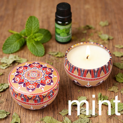 1 Pack Scented Aromatherapy Candles, Small Tin Can Aromatherapy Candles