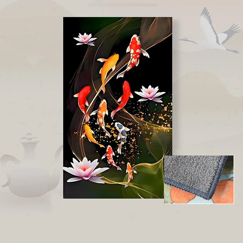 Premium Retro Painted Tea Cloth — 30×18cm