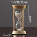 Nordisches Kreatives Metall Sanduhr 1/3/5/10/15 Minuten Timer Zuhause Bücherregal TV-Schrank Ornamente Wohnzimmer Büro Retro Deko Geschenk