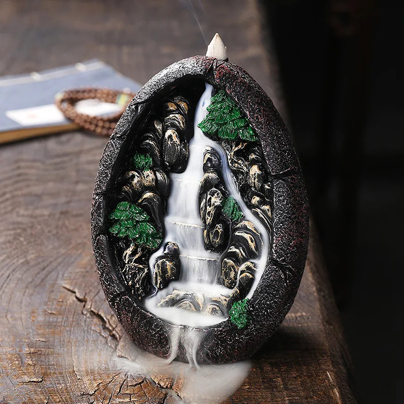 Backflow Incense Burner, Alpine Flowing Water - Your Ritual Hub 
