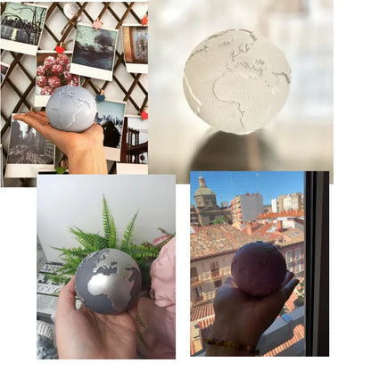 3D Earth Candle Silicone Mold Concrete Earth Plaster Mold