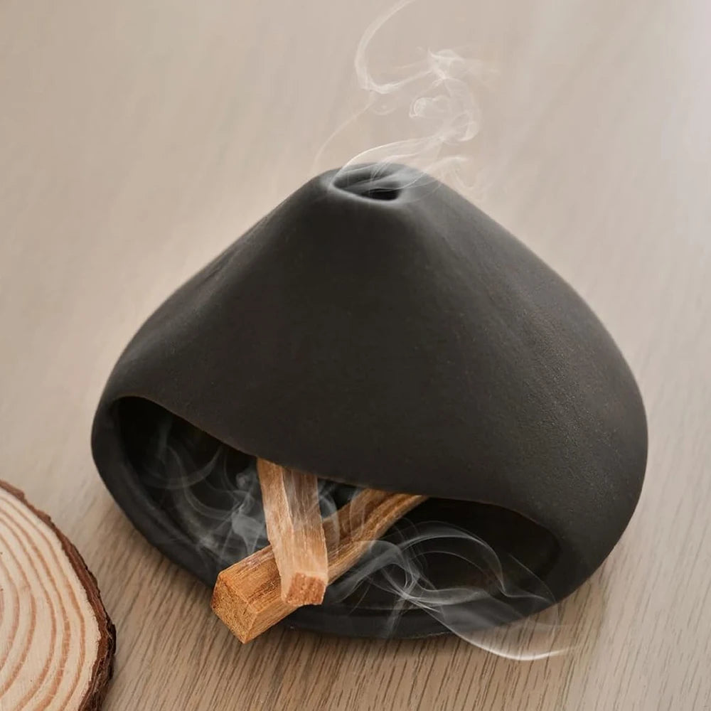 Handcrafted Ceramic Palo Santo & Sage Bowl Burner - Your Ritual Hub 