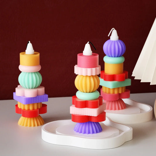 Stackable Layered Silicone Mold — Candle & Soap Making