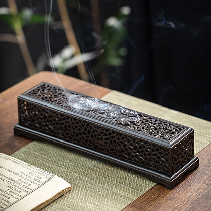 Large Antique Copper Lotus Incense Burner — Chinese Style