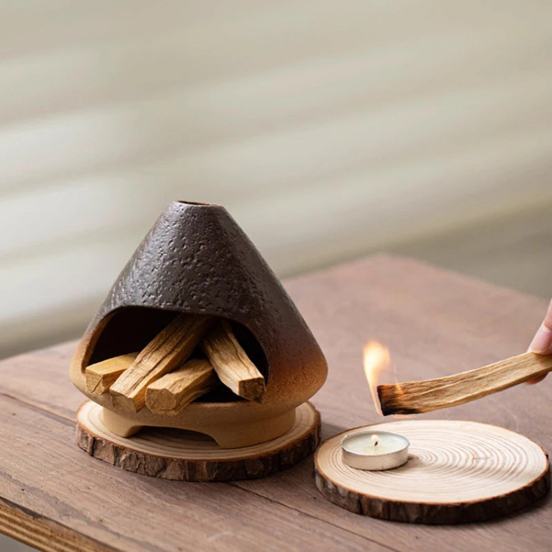 Ceramic Incense Burner Smudging Bowl with Ash Catcher Heat-Resistant Incense Censer for Yoga Home Decor & Thoughtful Gift - Your Ritual Hub 