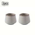 Kiln-Turned Ceramic Matcha Cups – Set of 2 Handleless Kung Fu Tea Cups