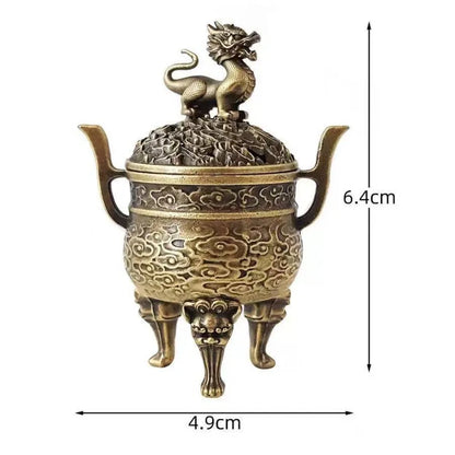 Elephant Lotus Incense Burner — Vintage Alloy Censer