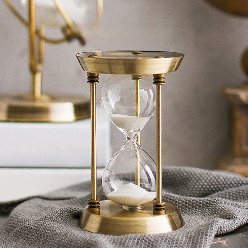 Nordisches Kreatives Metall Sanduhr 1/3/5/10/15 Minuten Timer Zuhause Bücherregal TV-Schrank Ornamente Wohnzimmer Büro Retro Deko Geschenk