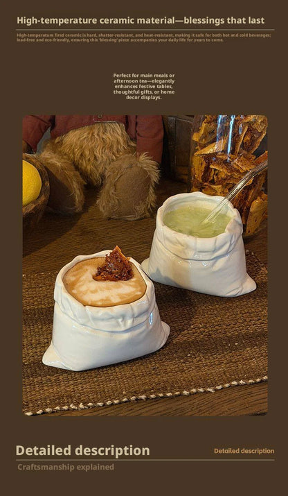 Burlap & Ceramic Coffee Mugs: Eccentric Handmade Cups, Unique Shapes & Niche Aesthetic
