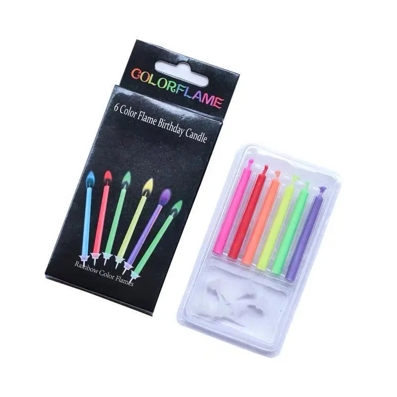 Multicoloured Colourful Flame Candles, 5/12 Pack, Suitable for Birthday Cakes, Birthday Party and Wedding Decorations - Your Ritual Hub 