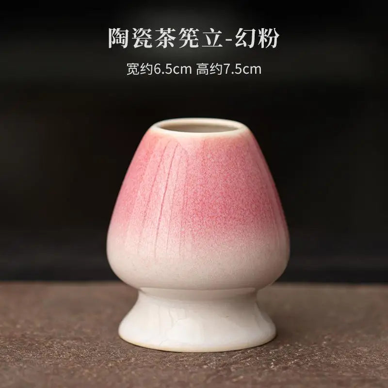 Ceramic Japanese Matcha Whisk & Teaspoon Holder Stand