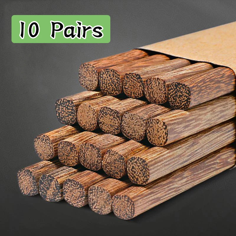 Natural Rosewood Chopsticks, 10-Pair Set